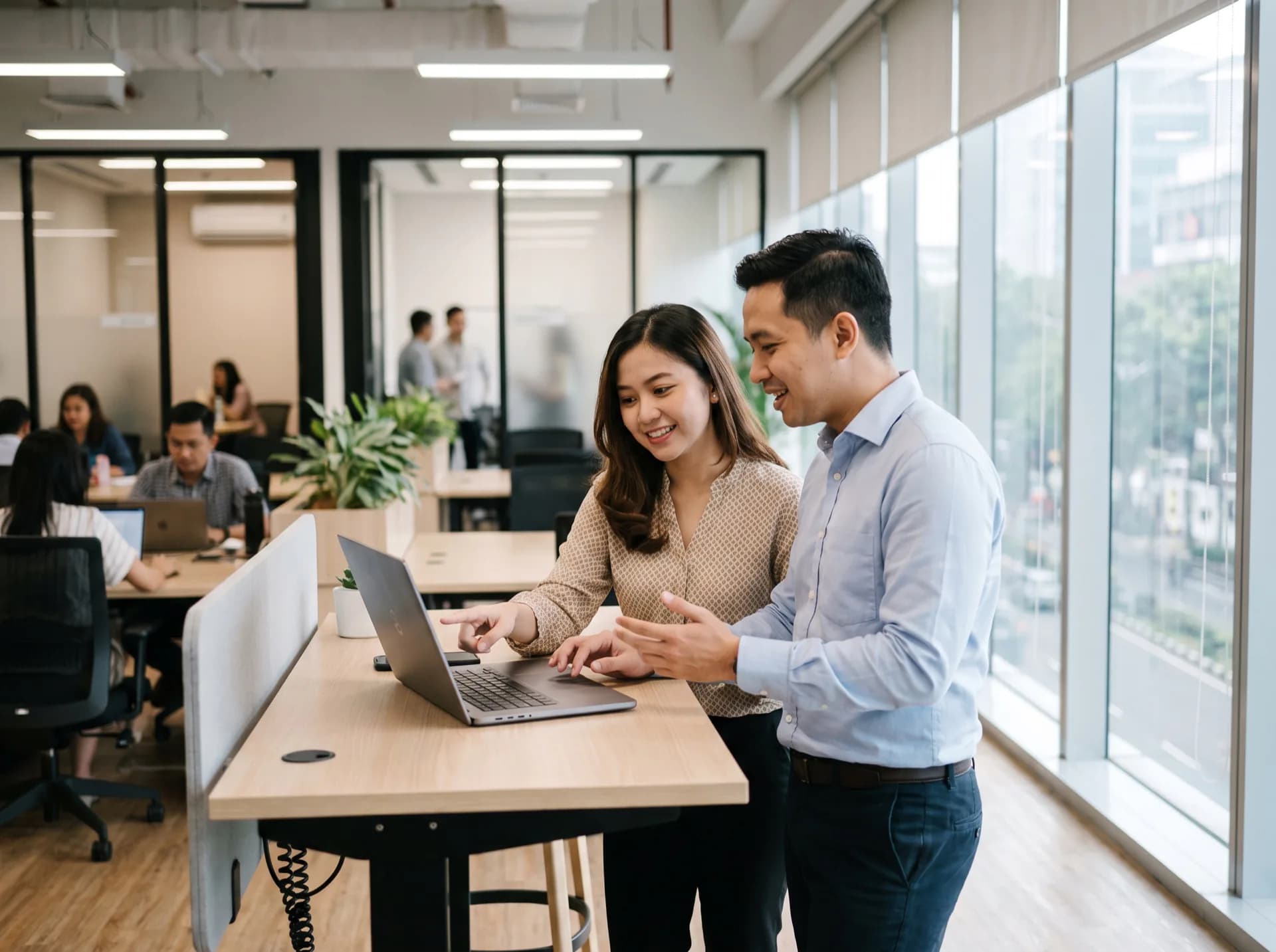 Crawl Compass team collaborating in a modern office