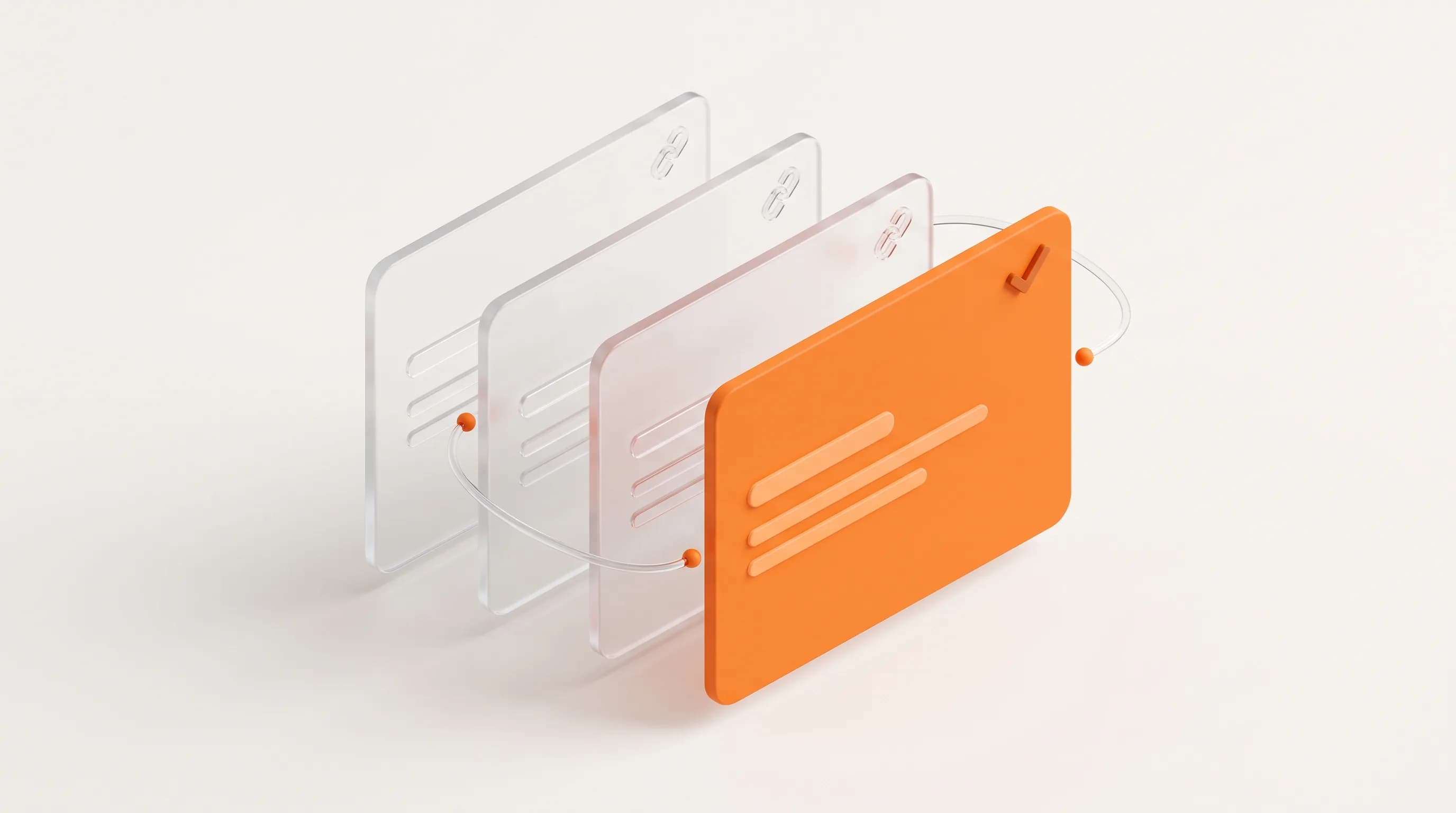 One orange glass page is singled out from several duplicate pages, showing what a canonical tag is as the marker for a URL's master version.