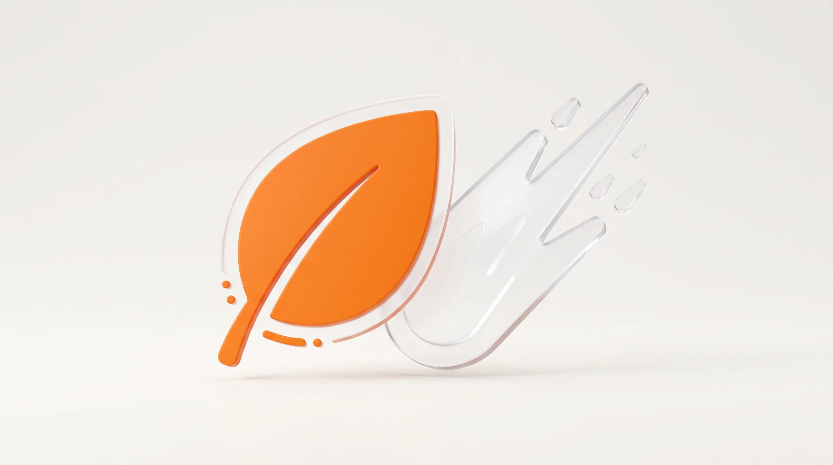 A steady orange leaf stands beside a quickly fading glass spark, illustrating the difference between evergreen content and trending content in SEO.