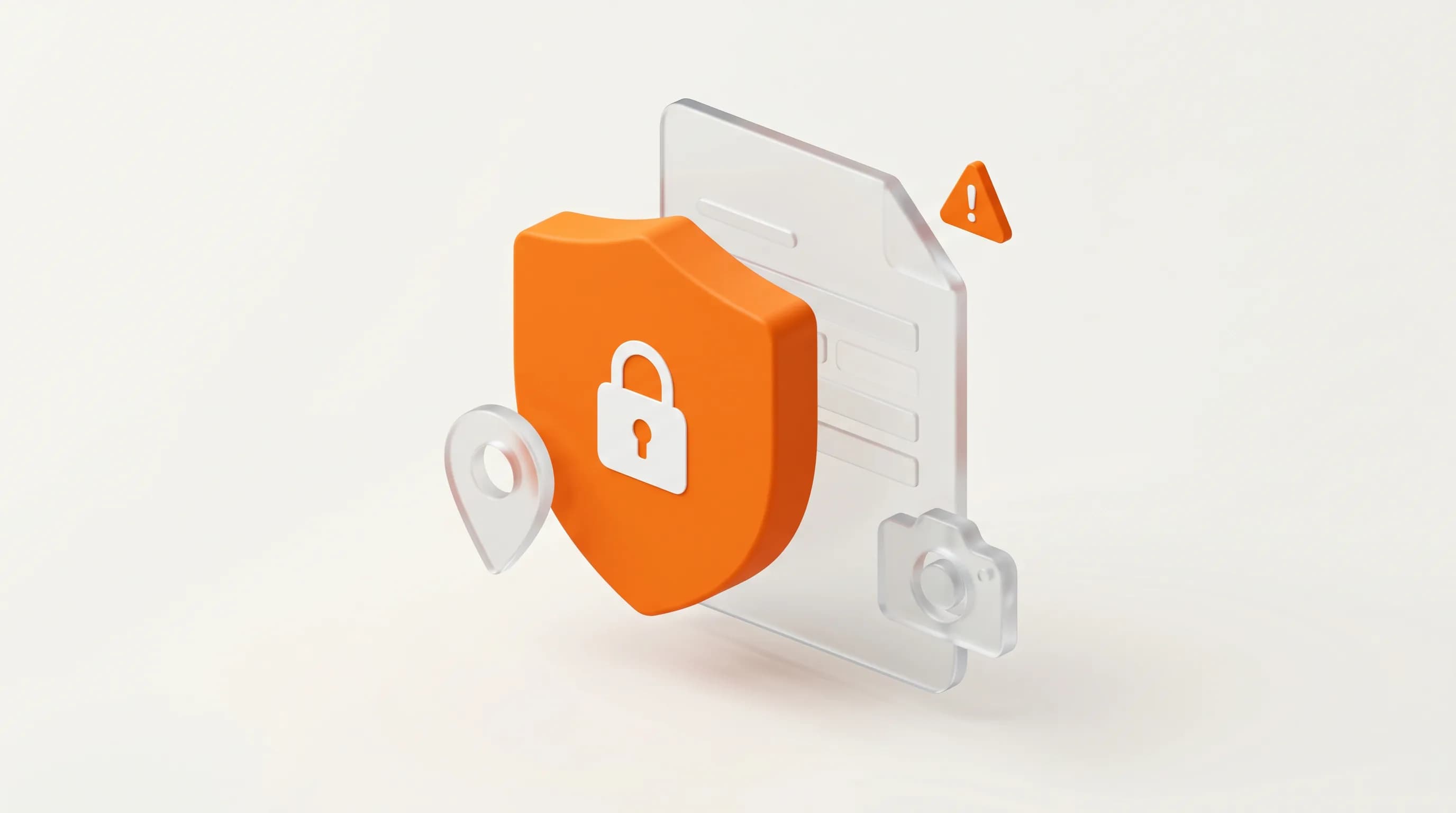 A shield protecting important documents, representing the privacy risks stored within metadata