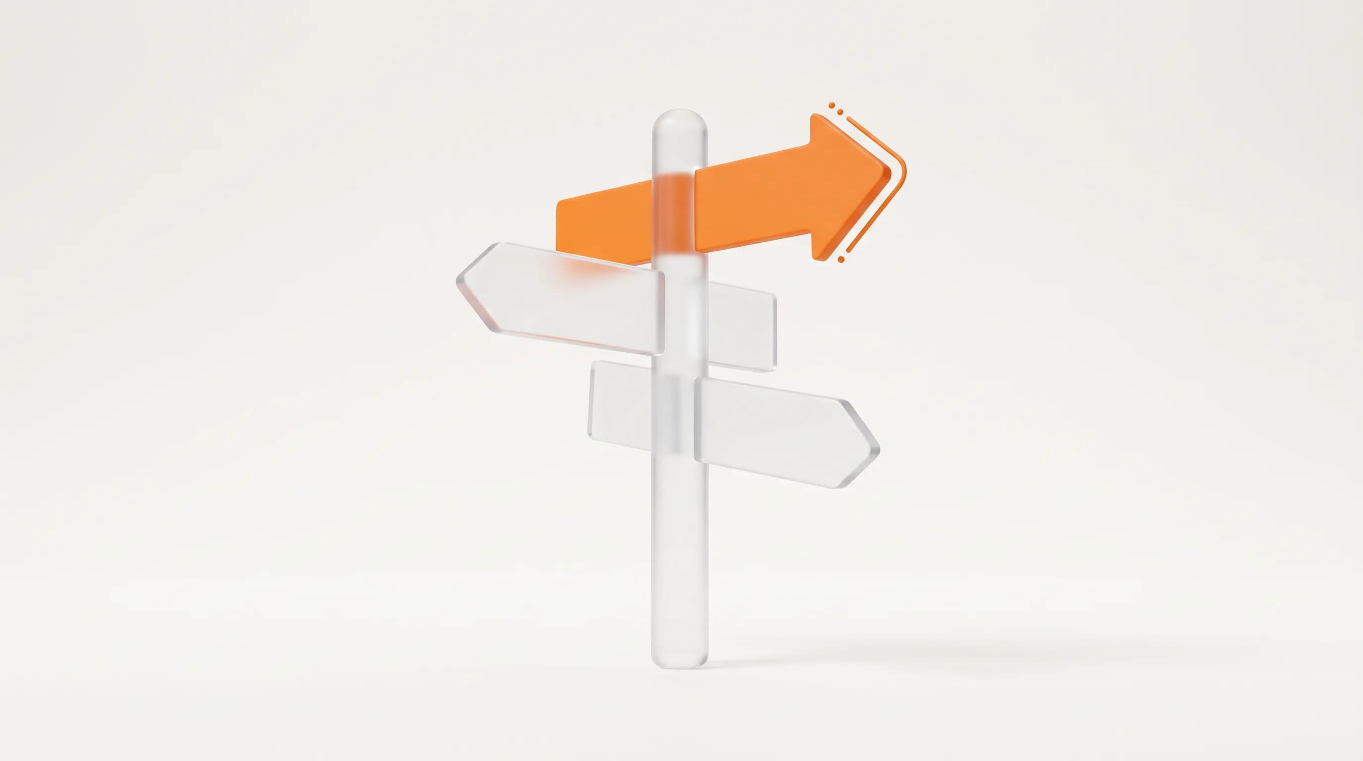 Three distinct glass icons, a map pin, a cart, and a globe, surround an orange badge to represent specialized SEO strategies for specific business needs.