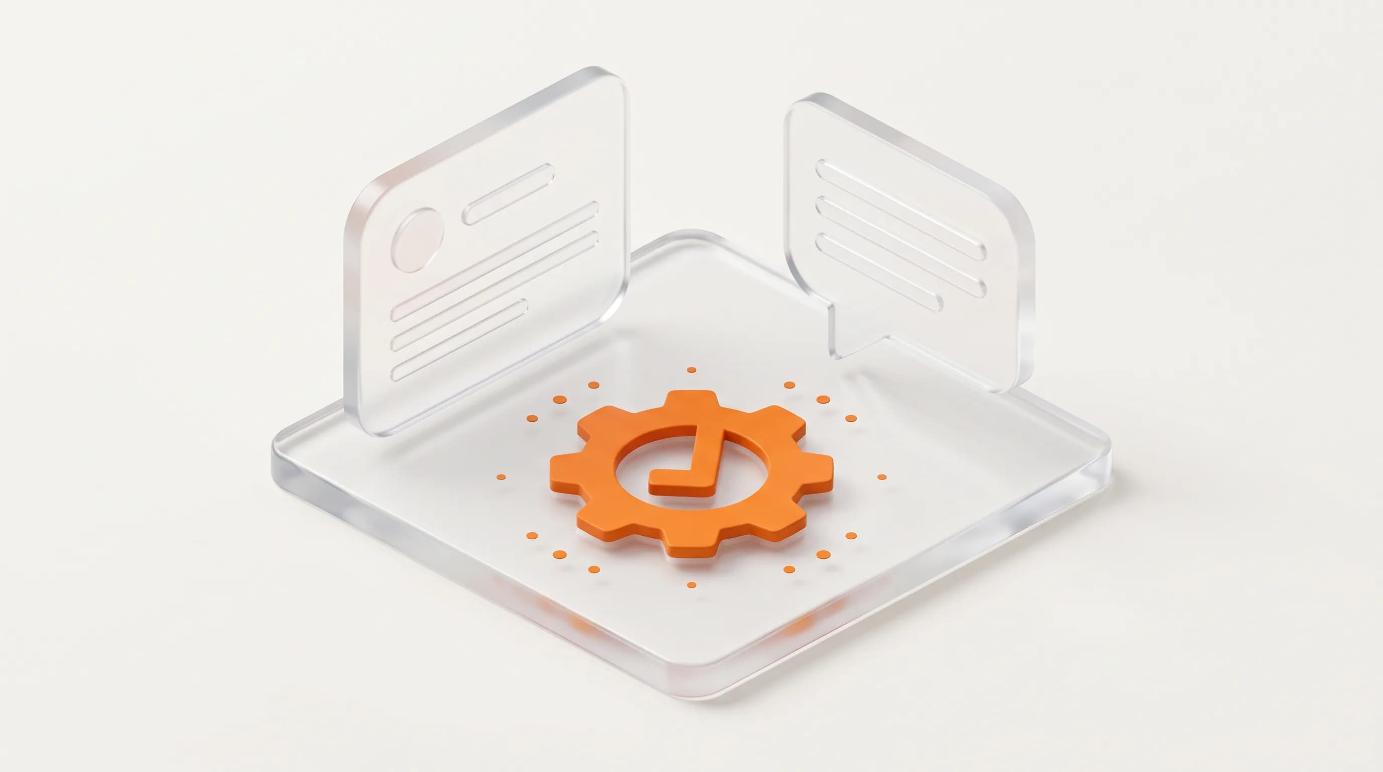 One glass foundation supports two different structures with an orange core at the center, explaining what good SEO is good GEO really means.