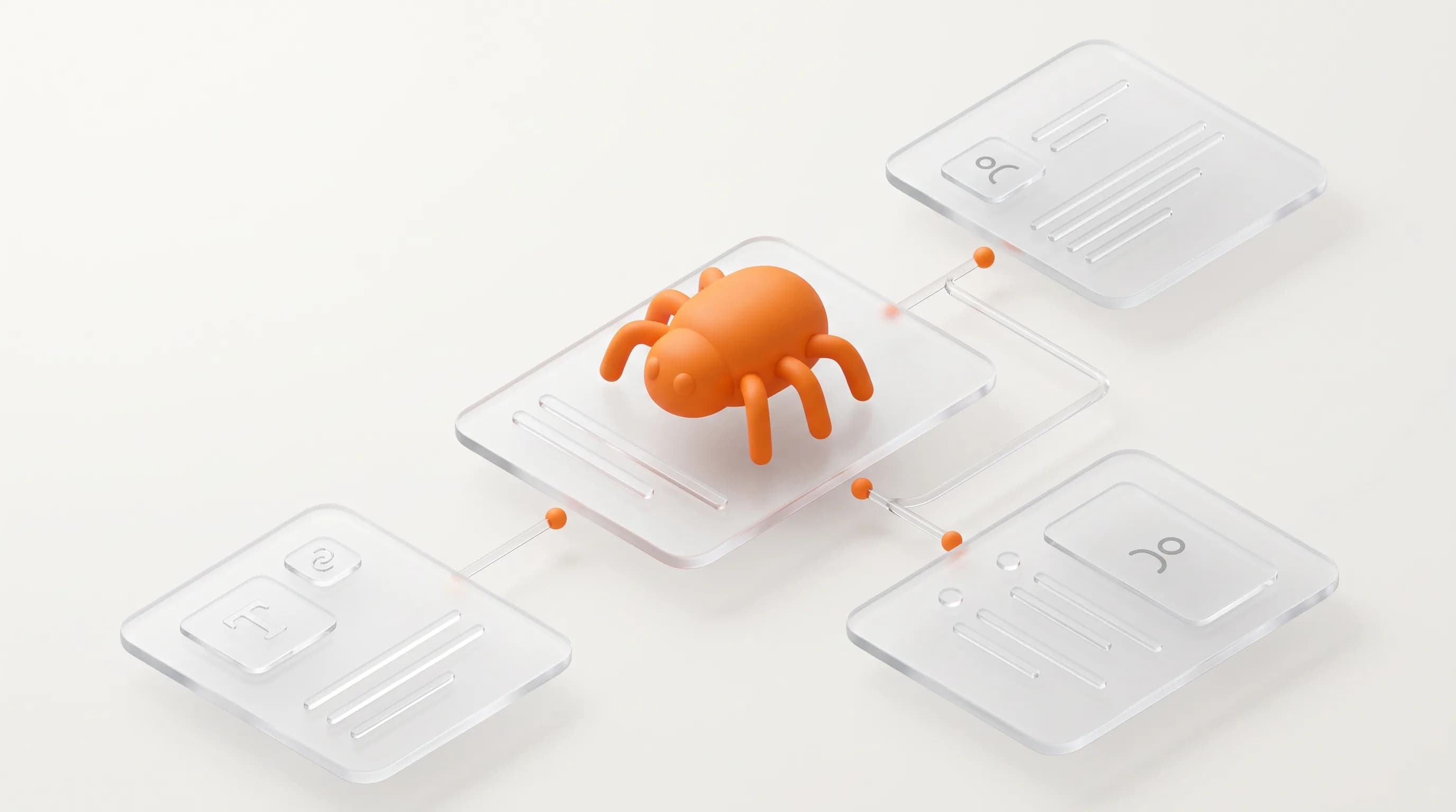 Crawler menjelajahi tautan dari satu halaman ke halaman lain untuk menemukan konten baru di internet.